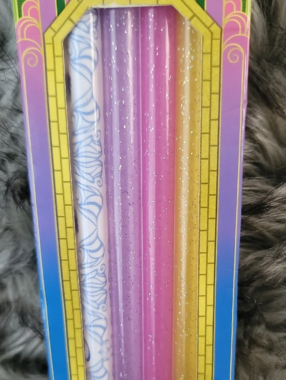 Glinda Sparkle Straws 4-Pack - Pink